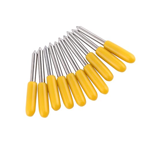 10pcs Cemented Carbide Plotter Cutter Knife Blades, High Cutting for with Red Caps, 30 45 60 deg (30°)