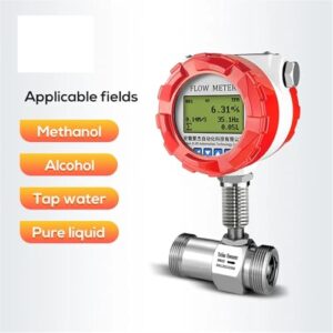 DN25 40 Water Flow Meter Turbine Flow Meter 1 inch Liqiud Oil Fuel Flowmeter LCD Display RS485 4-20mA(DN40)