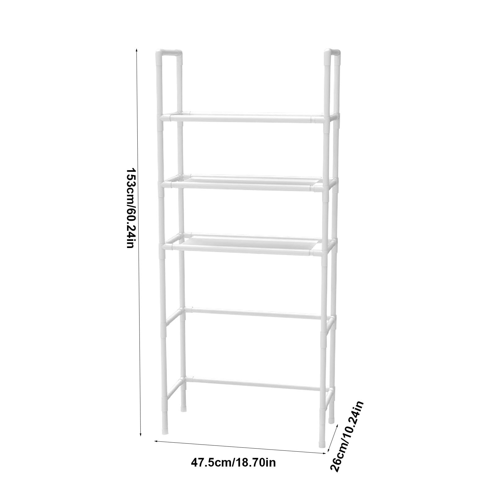 3-Tier Over The Toilet Storage Shelf, Multi-Functional Bathroom Stand Organizer, 3-Layer Bathroom Storage Rack, Shelf Over Toilet, Laundry, Space Saving, Easy to Clean Clearance of Sale