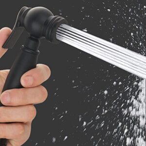 ZLOCYIVHE Hand Shower for Toilet Black Hand Held Bidet Toilet Sprayer Kit Toilet Sprayer for Cloth Diapers Brass with Hose Cold Water Toilet Handheld Bidet Sprayer