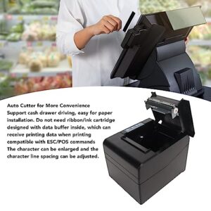 SUNGOOYUE 80mm Thermal Printer High Speed USB LAN Interface ESC POS Command Thermal Receipt Printer for Retail Shops (US Plug)