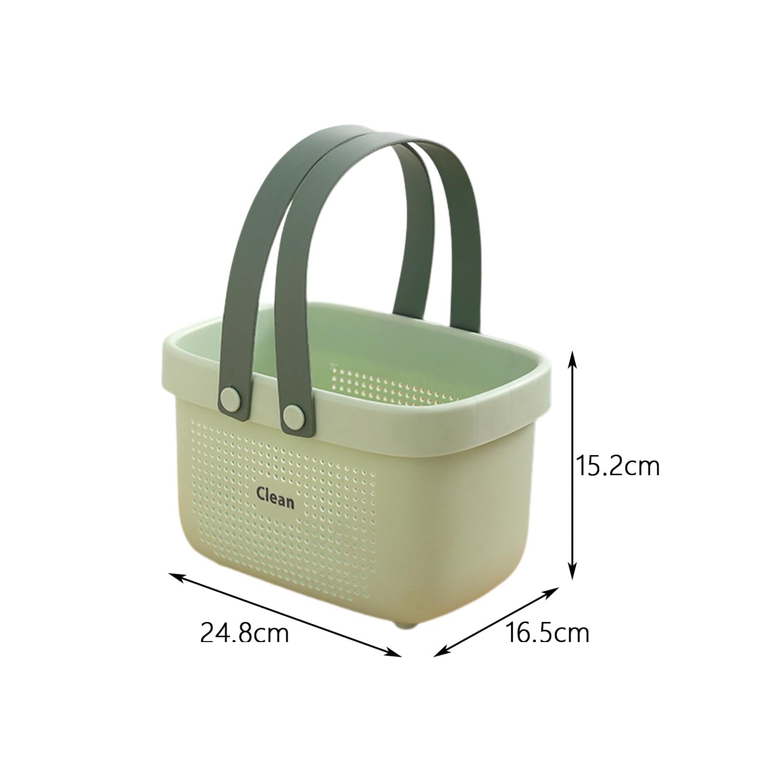 AFXGUSD Shower Caddy Basket, Organizer Storage Tote, Cleaning Supplies Multipurpose Shower Caddy Tote, Toiletry Bag Bin Box, for Gym Bedroom Kitchen, Green