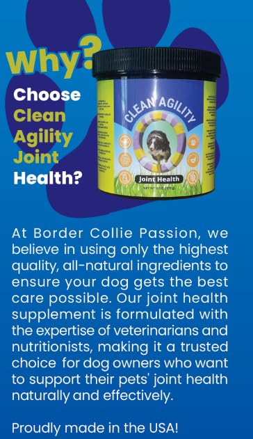 Clean Agility Joint Health for Dogs - The Most Effective Hip and Joint Supplement Available - Formulated with Veterinarians, Glucosamine, Chondrointin, MSM, Turmeric (Soft Chew)