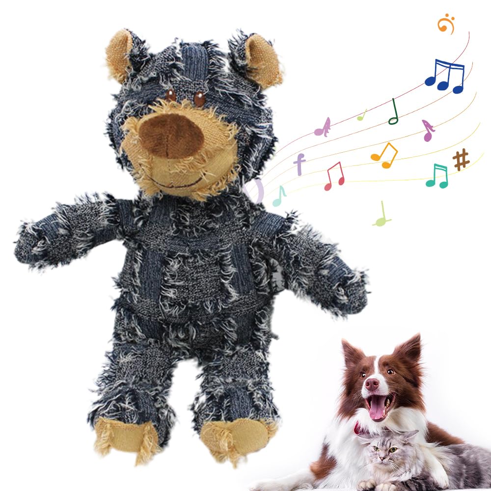 hoehew Indestructible Robust Bear, 2024 Upgraded Dog Companion for Heavy Chewers Large Small Dogs Toys for Heavy Chewers Unbreakable Stuffed Plush to Keep Them Busy