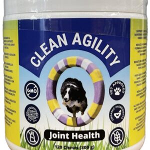 Clean Agility Joint Health for Dogs - The Most Effective Hip and Joint Supplement Available - Formulated with Veterinarians, Glucosamine, Chondrointin, MSM, Turmeric (Soft Chew)