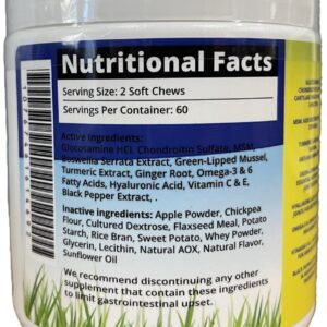 Clean Agility Joint Health for Dogs - The Most Effective Hip and Joint Supplement Available - Formulated with Veterinarians, Glucosamine, Chondrointin, MSM, Turmeric (Soft Chew)