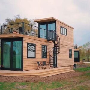 EMONIA 20ft x 10ft 3 Room Prefab Container House Luxury Tiny Homes to Live in for Adults Mini Mobile Modular Guest Homes kit