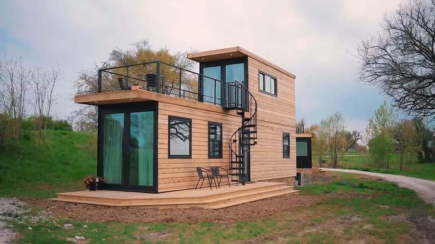 EMONIA 20ft x 10ft 3 Room Prefab Container House Luxury Tiny Homes to Live in for Adults Mini Mobile Modular Guest Homes kit