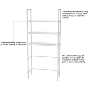 3-Tier Over The Toilet Storage Shelf, Multi-Functional Bathroom Stand Organizer, 3-Layer Bathroom Storage Rack, Shelf Over Toilet, Laundry, Space Saving, Easy to Clean Clearance of Sale