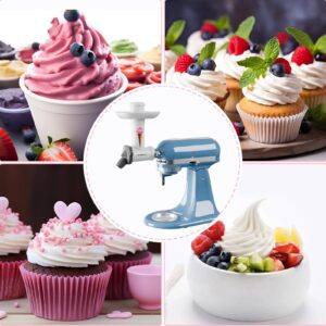 OTOmitra Natural Ice Cream Maker Attachment for Kitchen aid Stand Mixer, Frozen Dessert Maker, Fruit Sorbet Machine, Dairy-Free Frozen Fruit Soft Serve Maker, Natural Ice Cream Desserts Attachment