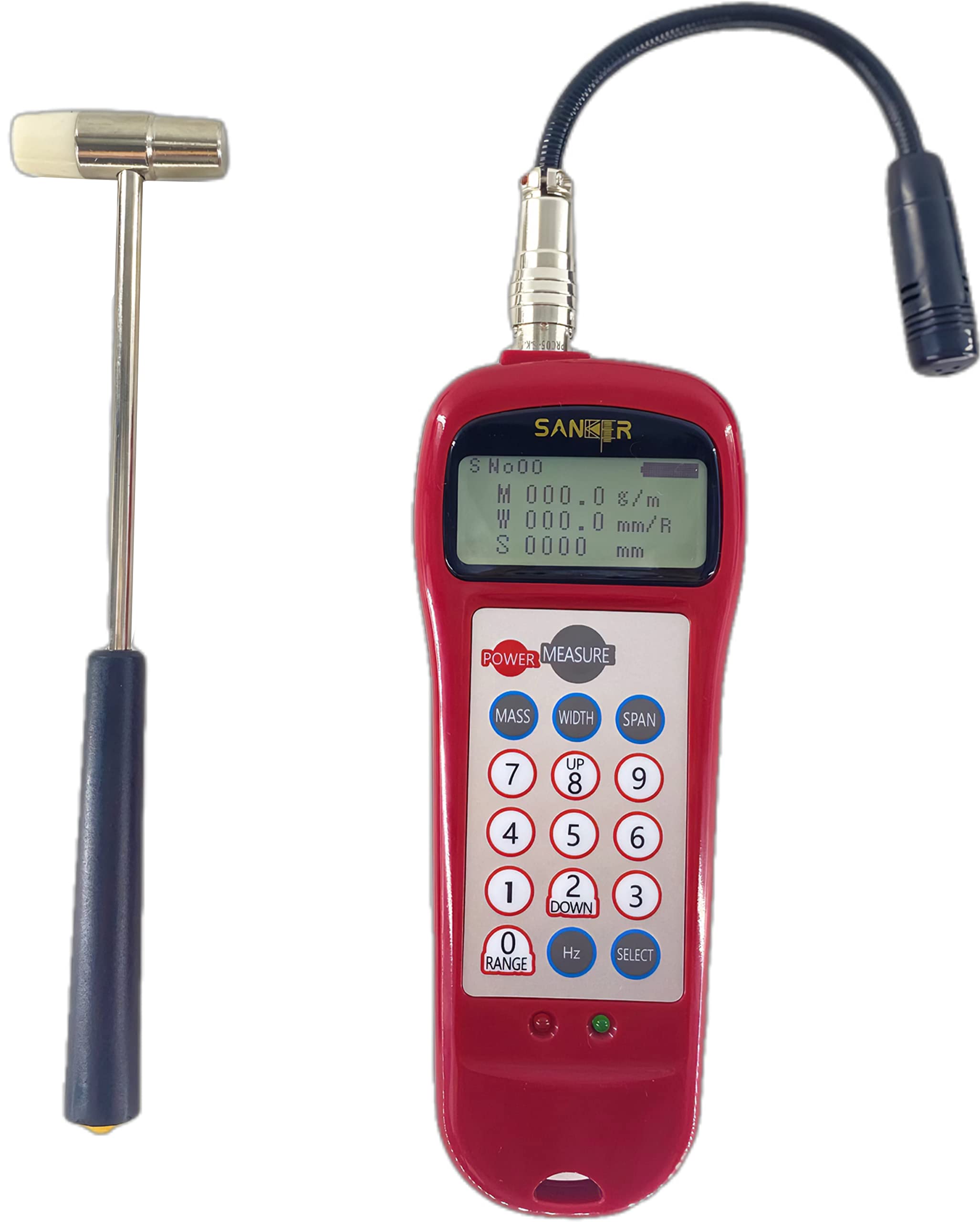 QIUSUO Precision Instrument for Measuring Belt Tension Sonic Tension Meter with Frequency Range 10Hz to 5000Hz and Tension Range 0.01 to 99900N Data Storage Function