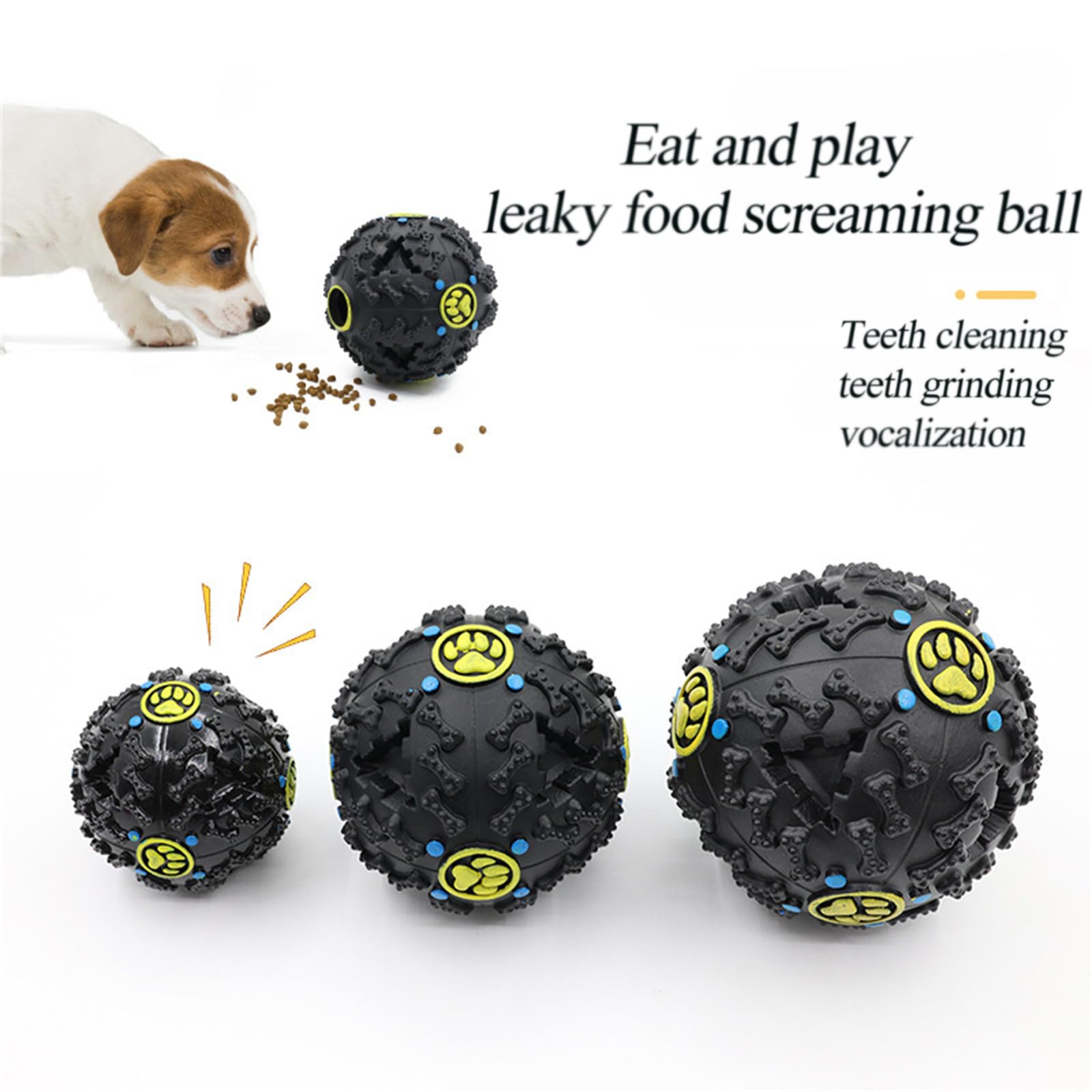 uojpt Pawcia Giggle Sound Dog Ball, Giggle Ball for Dogs, Pawcia Giggle Ball, Pawcia Ball, Pawcia Dog Ball, Pawcia Giggle Dog Ball, Dog Treat Balls, Indestructible Dog Toy Ball