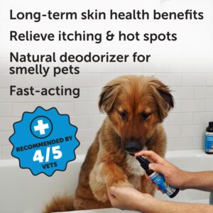 Pet Honesty Restore + Soothe Hot Spots Spray for Dogs & Cats (Lavender) 4oz + Multivitamin Dog Supplement with Glucosamine, Probiotics, Omega Fish Oil for Skin and Coat Allergies (Chicken 90 ct)