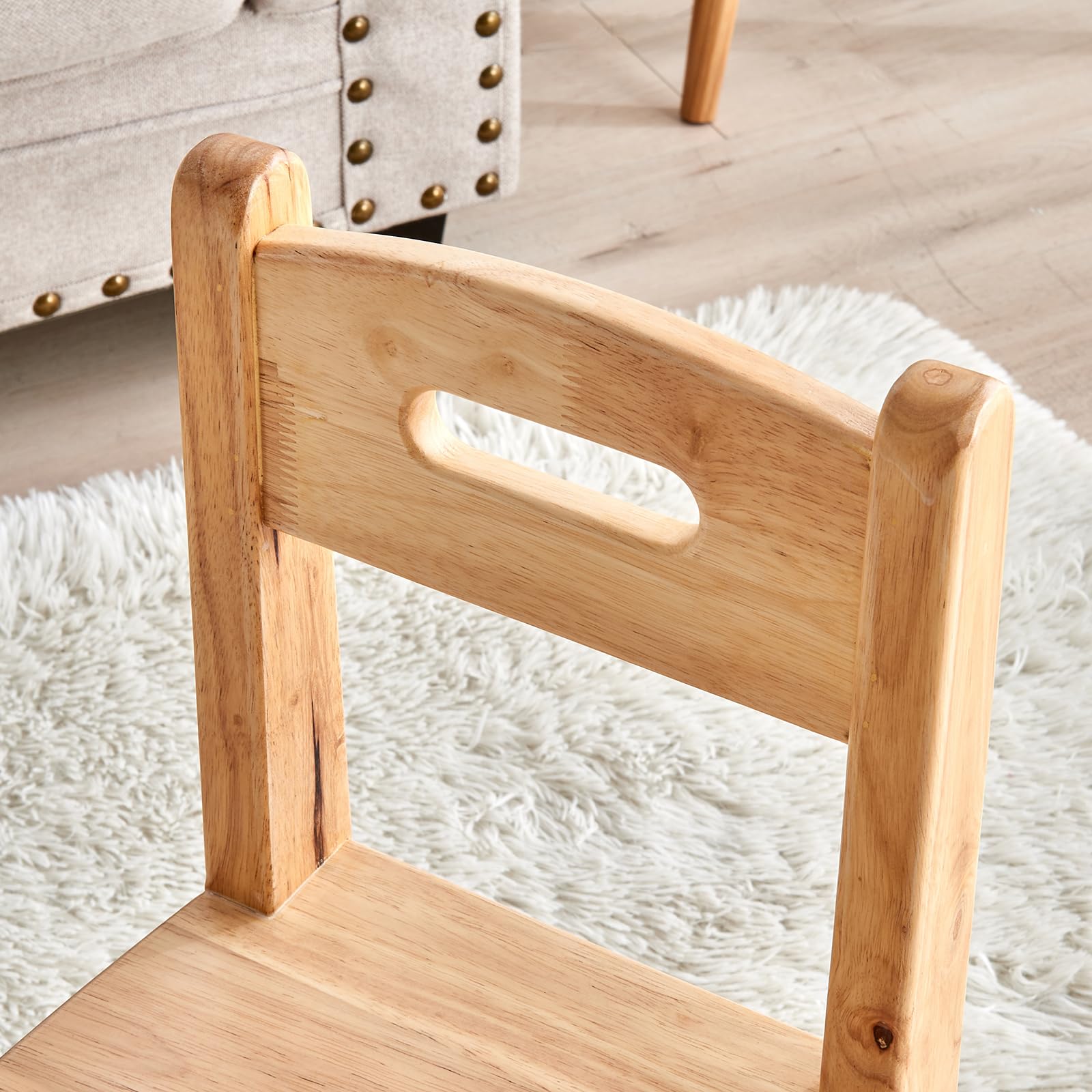 Rubber Wood Solid Wood Children Chair for Kids, Kindgarten and Kids' Home Furniture-Team Set（4pcs）