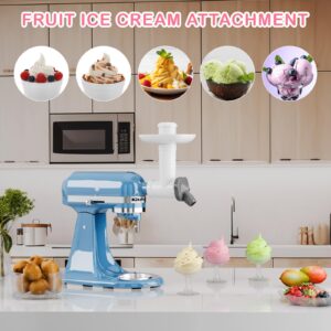 OTOmitra Natural Ice Cream Maker Attachment for Kitchen aid Stand Mixer, Frozen Dessert Maker, Fruit Sorbet Machine, Dairy-Free Frozen Fruit Soft Serve Maker, Natural Ice Cream Desserts Attachment