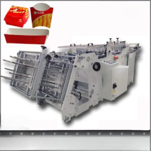 high-speed automatic hamburger lunch box manufacturing machine - disposable paper carton erecting & forming equipment