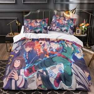 LWAILJH Kids' Bedding Anime Anime Duvet Cover Sets Lightweight Soft and Breathable 3D Printing Lightweight Quilt Cover with Pillowcase for Kids Boys Full（203x228cm）