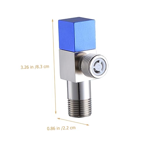 WOONEKY Toilet Supply Toilet Valve Angle Valve for Bidet Toilet Water Valve Angle Stop Valve Angle Valve for Toilet Bathroom Valves Toilet Part Angle Valve for Bathroom Metal Blue