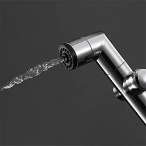 ZLOCYIVHE Hand Held Bidet Sprayer for Toilet, 2 Function Chrome Bidet Shattaf, ABS Spray Bracket, Stainless Steel Shower Hose,Spray Set(Spray Set with Angle Valve)