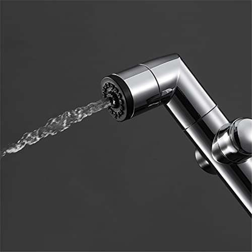 ZLOCYIVHE Hand Held Bidet Sprayer for Toilet, 2 Function Chrome Bidet Shattaf, ABS Spray Bracket, Stainless Steel Shower Hose,Spray Set(Spray Set with Angle Valve)