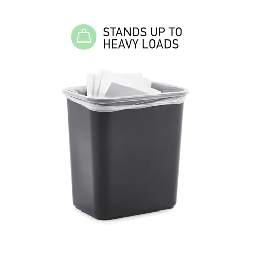 KELINFONG Bathroom Trash Can,2.5 Gallons Black Plastic Trashcans for Kitchens,Narrow Spaces Trash Bin Garbage Bin Waste Basket,Fits Under Desk Bedroom,Dorm,Outdoor,Office,Living Room,Bathroom,Kitchen