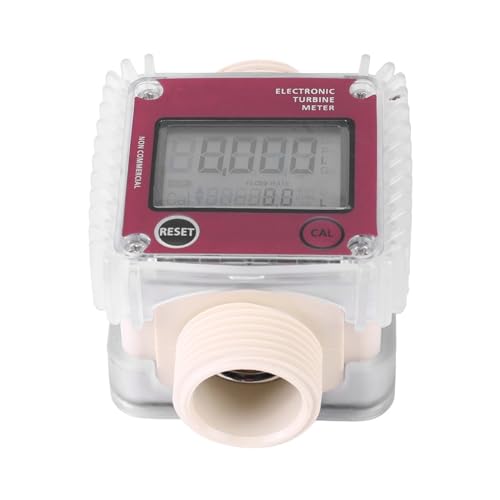 Flow Meter Digital Water Flow Meter K24 LCD Digital Oil Fuel Flow Meter Liquid Water Tester High Stability and Convenient Operation