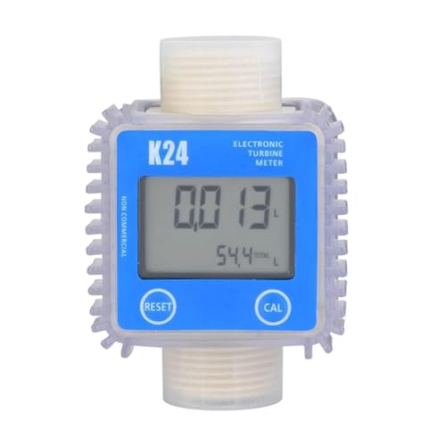 Flow Meter K24 Digital LCD Fuel Flow Tester Meter for Water Sea Liquid Flow Meter Measuring Tools Drop Shipping High Stability and Convenient Operation