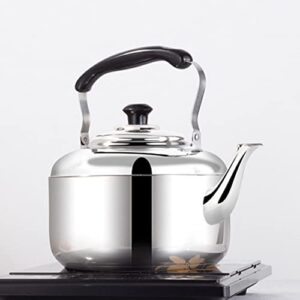 Mikinona Stainless Steel Kettle Japanese Tea Kettle Stove Vintage Teapot Kettle Cooker Liter Kettle for Camping Water Jug Coffee Espresso Machine Boiling Kettle Teapot Water Kettle Silver