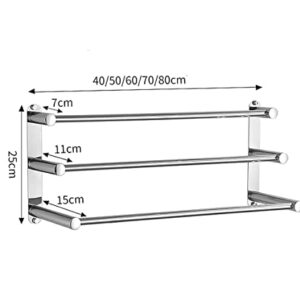 Towel Racks, Towel Rack for Bathroom Towel Rack Towel Rack for Bathroom 3 Tier Bath Towel Rack Stainless Steel Wall Mounted Towel Rack Towel Rack for Kitchen/60Cm/a