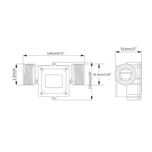 Flow Meter DN32 Water Flow Flowmeter 2-120L/min Fluidmeter Water Flowmeter High Stability and Convenient Operation, 262153426