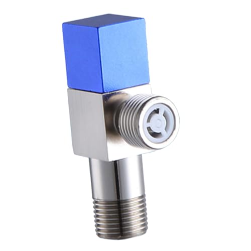 WOONEKY Toilet Supply Toilet Valve Angle Valve for Bidet Toilet Water Valve Angle Stop Valve Angle Valve for Toilet Bathroom Valves Toilet Part Angle Valve for Bathroom Metal Blue