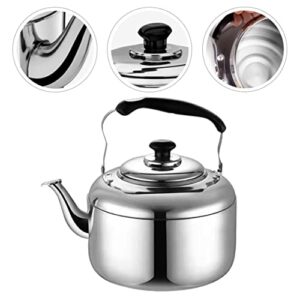 Mikinona Stainless Steel Kettle Japanese Tea Kettle Stove Vintage Teapot Kettle Cooker Liter Kettle for Camping Water Jug Coffee Espresso Machine Boiling Kettle Teapot Water Kettle Silver