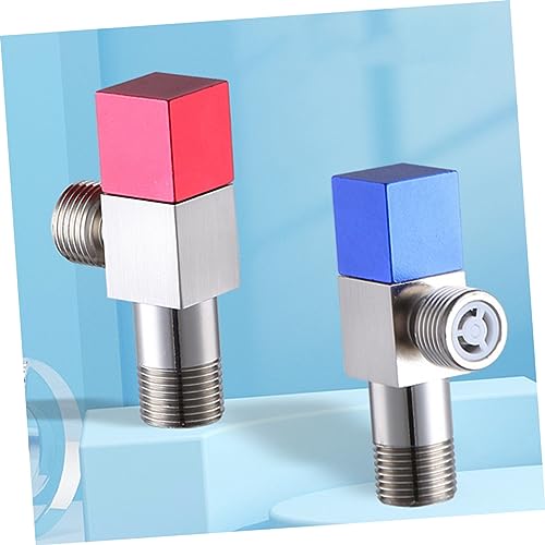 WOONEKY Toilet Supply Toilet Valve Angle Valve for Bidet Toilet Water Valve Angle Stop Valve Angle Valve for Toilet Bathroom Valves Toilet Part Angle Valve for Bathroom Metal Blue