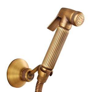 zlocyivhe handheld bidet sprayer for toilet cloth diaper sprayer kit bidet shower attachment brass with hose antique brass toilet handheld bidet sprayer