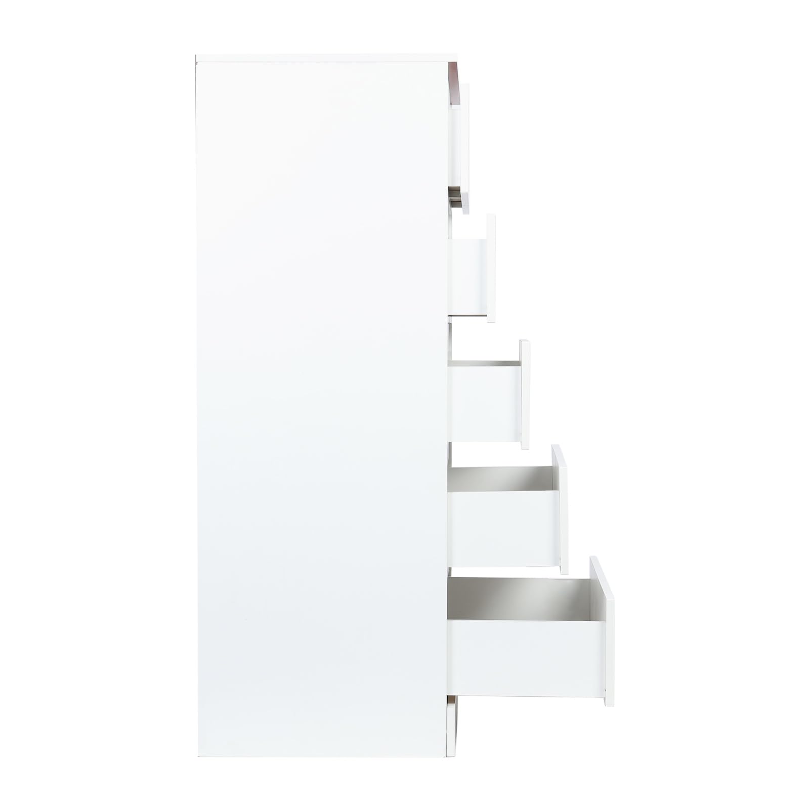 White Dresser, 6 Drawer White Dresser for Bedroom, Tall Dresser with Large Storage Space, Modern Storage Chest of Drawers, 23.6L x 16.1W x 42.9H Inch Storage Organizer Cabinet for Home (White)