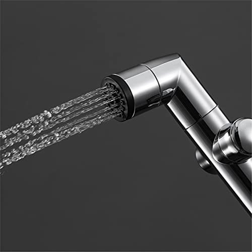 ZLOCYIVHE Hand Held Bidet Sprayer for Toilet, 2 Function Chrome Bidet Shattaf, ABS Spray Bracket, Stainless Steel Shower Hose,Spray Set(Spray Set with Angle Valve)