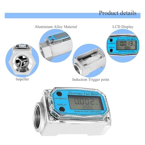 Flow Meter Flow Meter Module Electronic Digital Flow-Meter Accessories Parts Liquid Water Fuel Gasoline 1 Inch Durable High Stability and Convenient Operation