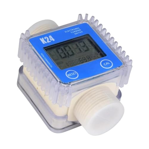 Flow Meter K24 Digital LCD Fuel Flow Tester Meter for Water Sea Liquid Flow Meter Measuring Tools Drop Shipping High Stability and Convenient Operation