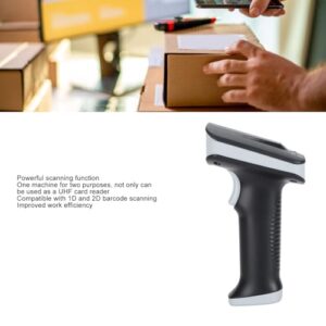 Barcode Scanner, 3 Modes UHF Handheld Reader Long Battery Life High Accuracy Long Distance for Warehouse for Supermarket for Store