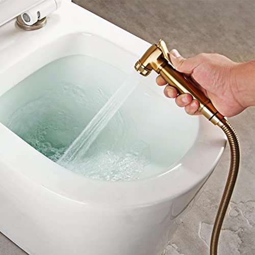 ZLOCYIVHE Hand Held Bidet Toilet Sprayer Kit Toilet Handheld Bidet Sprayer Toilet Spray Gun Set with Hose Cold Water Brass Hand Shower for Toilet Use