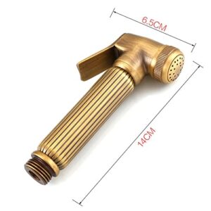 ZLOCYIVHE Handheld Bidet Sprayer for Toilet Cloth Diaper Sprayer Kit Bidet Shower Attachment Brass with Hose Antique Brass Toilet Handheld Bidet Sprayer