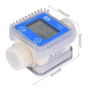 Flow Meter K24 Digital LCD Fuel Flow Tester Meter for Water Sea Liquid Flow Meter Measuring Tools Drop Shipping High Stability and Convenient Operation