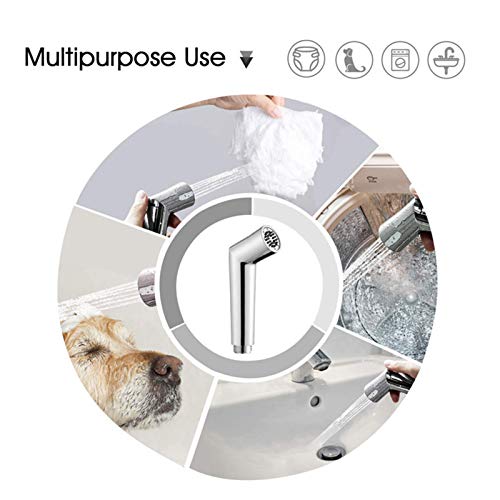 ZLOCYIVHE Handheld Bidet Sprayer for Toilet, Spray Attachment with Hose for Feminine Wash, Baby Cloth Diaper Washer, Cleaner and Shower Sprayer for Pet, Bathroom Or Toilet,B Set(A Set)