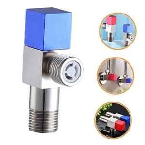 WOONEKY Toilet Supply Toilet Valve Angle Valve for Bidet Toilet Water Valve Angle Stop Valve Angle Valve for Toilet Bathroom Valves Toilet Part Angle Valve for Bathroom Metal Blue