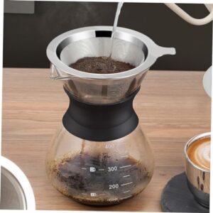 SECFOU Coffee Filter Espresso Filter Screen Portable Coffee Machine Strainer Coffee Machine Filtering Mesh Portable Coffee Machine Parts Filter Teapot Net Silver Stainless Steel