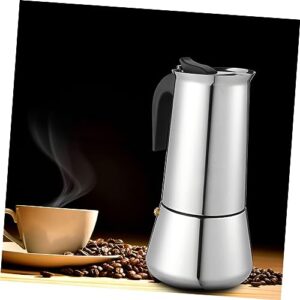 SECFOU 1pc Stainless Steel Pot Espresso Roast Ground Coffee Juice Container Whistling Teapots Italian Coffee Maker Stove Top Teapots Coffee Maker Pot Tea Stovetop Espresso Coffee Pot