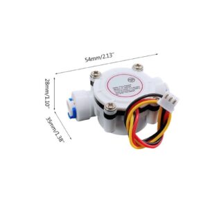 Flow Meter DN6 G 1/4"" PE Water Meter Flow Sensor Counter 0.3-10L/min High Precision Indicator Dispenser Flowmeter for Water Dispenser High Stability and Convenient Operation, 260093529