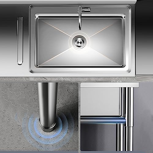 Free Standing Stainless-Steel Single Bowl, Commercial Restaurant Kitchen Sink Set W/Faucet Drainboard,Utility Sink Free Standing Single Bowl Kitchen Sink (120cm)