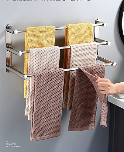 Towel Racks, Towel Rack for Bathroom Towel Rack Towel Rack for Bathroom 3 Tier Bath Towel Rack Stainless Steel Wall Mounted Towel Rack Towel Rack for Kitchen/60Cm/a