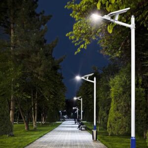 3000W Solar LED Street Light Outdoor, 450000LM Solar Parking Lot Lights Commercial, IP65 Waterproof Dusk to Dawn Security LED Flood Light, 6500K Large Solar Lights with Remote Control, 1 PACK